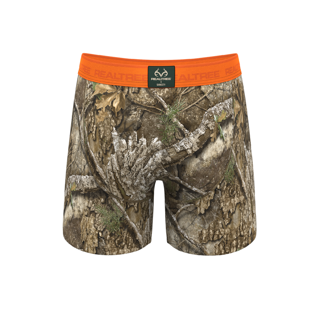 The Wild Game | Realtree x Shinesty Neon Orange Ball Hammock® Pouch Underwear With Fly - Shinesty