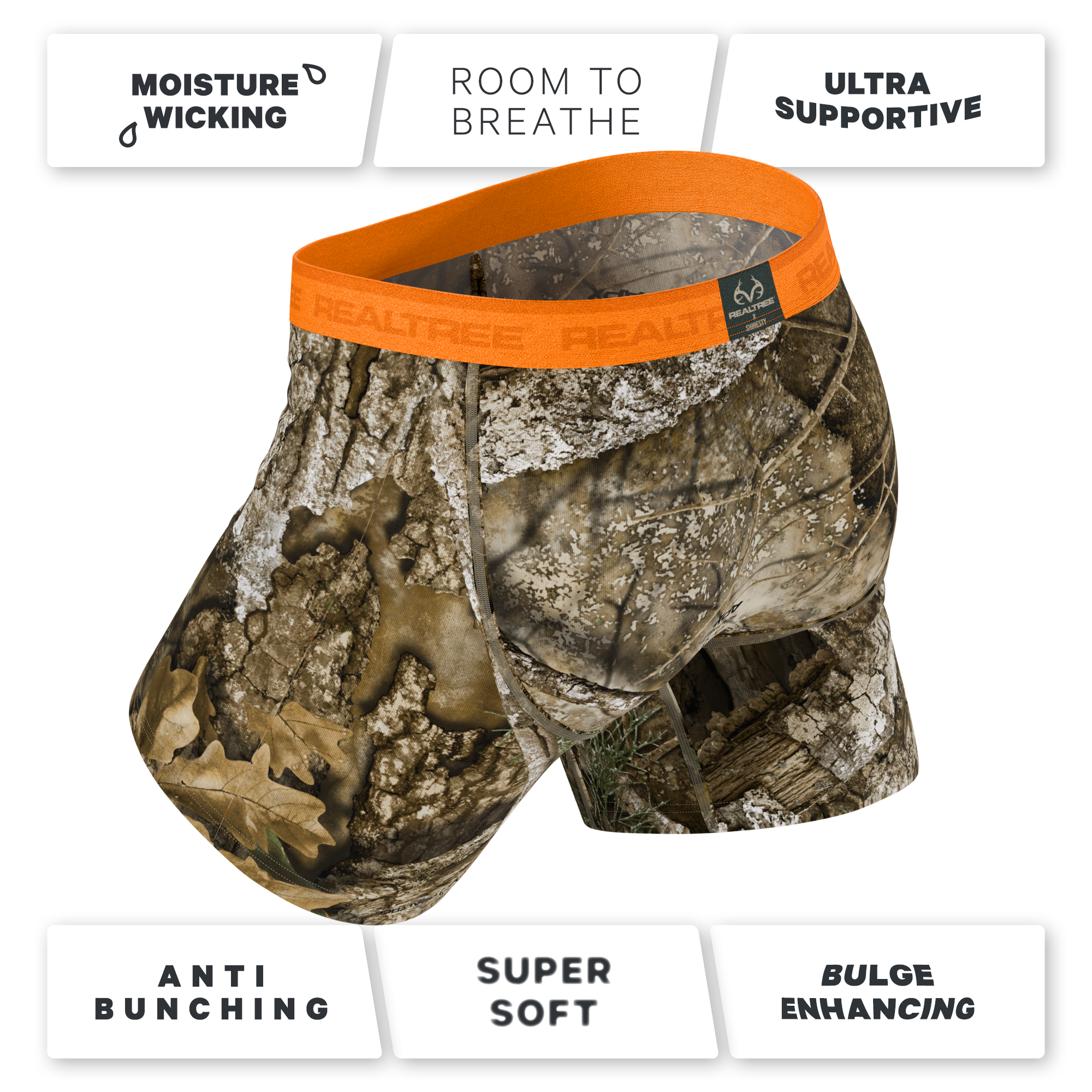 The Wild Game | Realtree x Shinesty Neon Orange Ball Hammock® Pouch Underwear - Shinesty