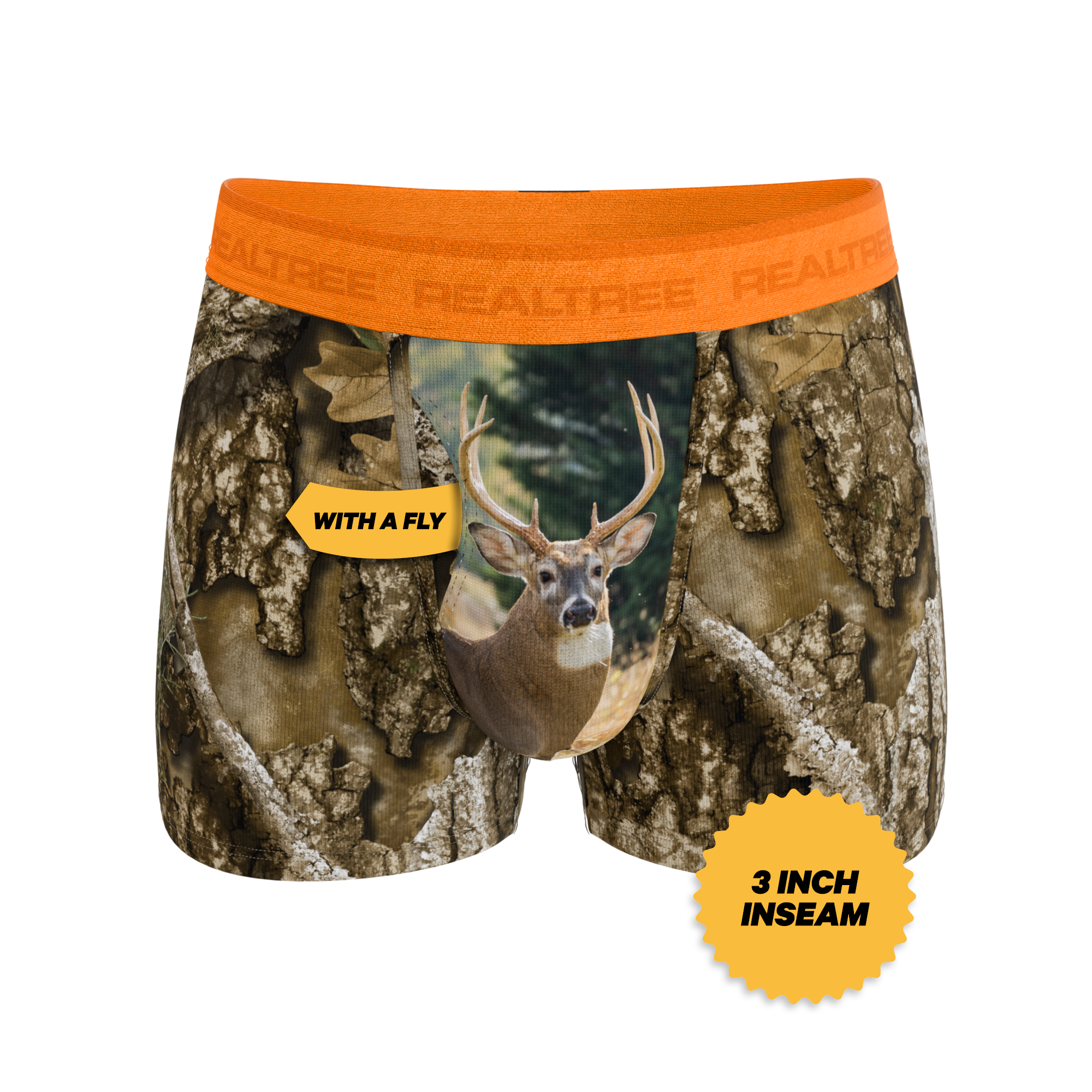 The Wild Game | Realtree x Shinesty Neon Orange Ball Hammock® Pouch Trunks Underwear - Shinesty