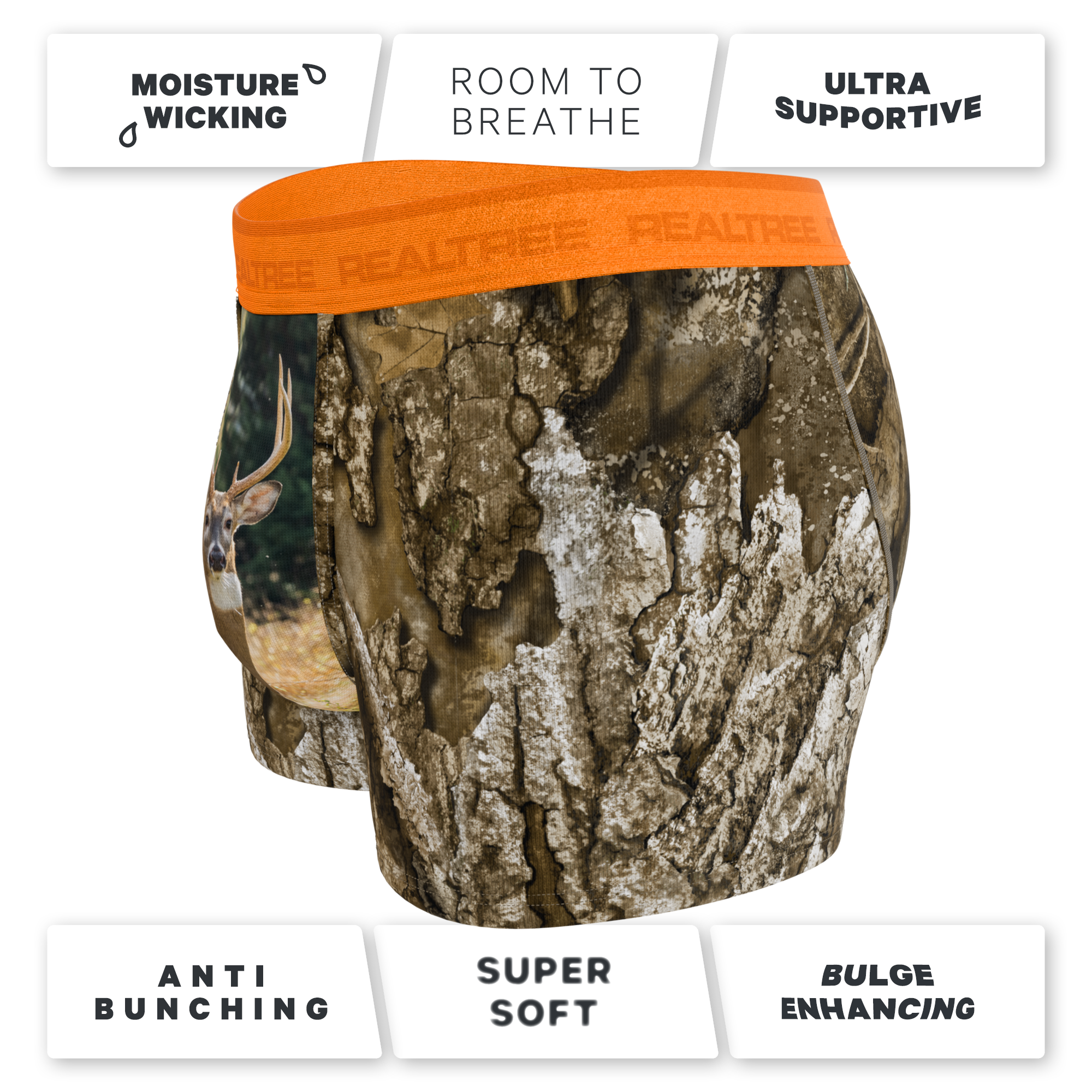 The Wild Game | Realtree x Shinesty Neon Orange Ball Hammock® Pouch Trunks Underwear - Shinesty