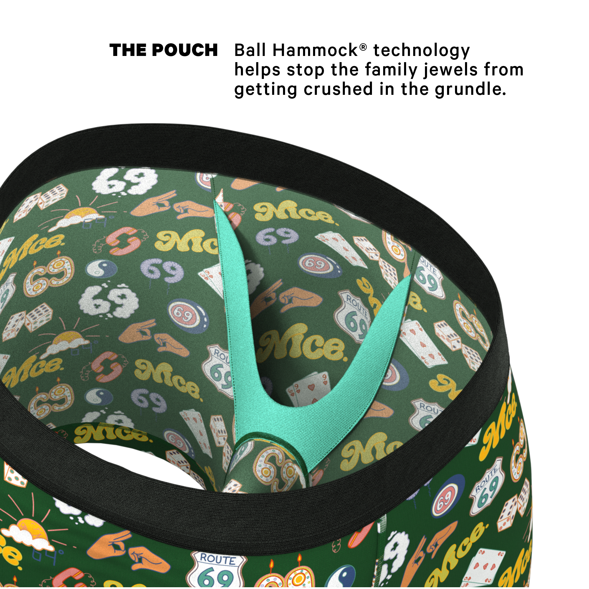 The Wine Dine & 69 | Route 69 Ball Hammock® Pouch Underwear - Shinesty