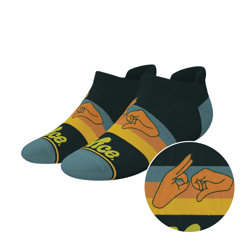 The Wine Dine & 69 | Route 69 Heel Hammock™ Ankle Socks - Shinesty