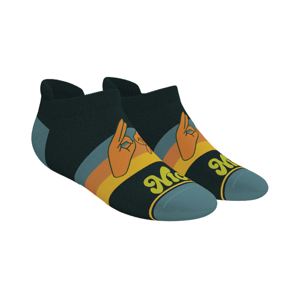 The Wine Dine & 69 | Route 69 Heel Hammock™ Ankle Socks - Shinesty