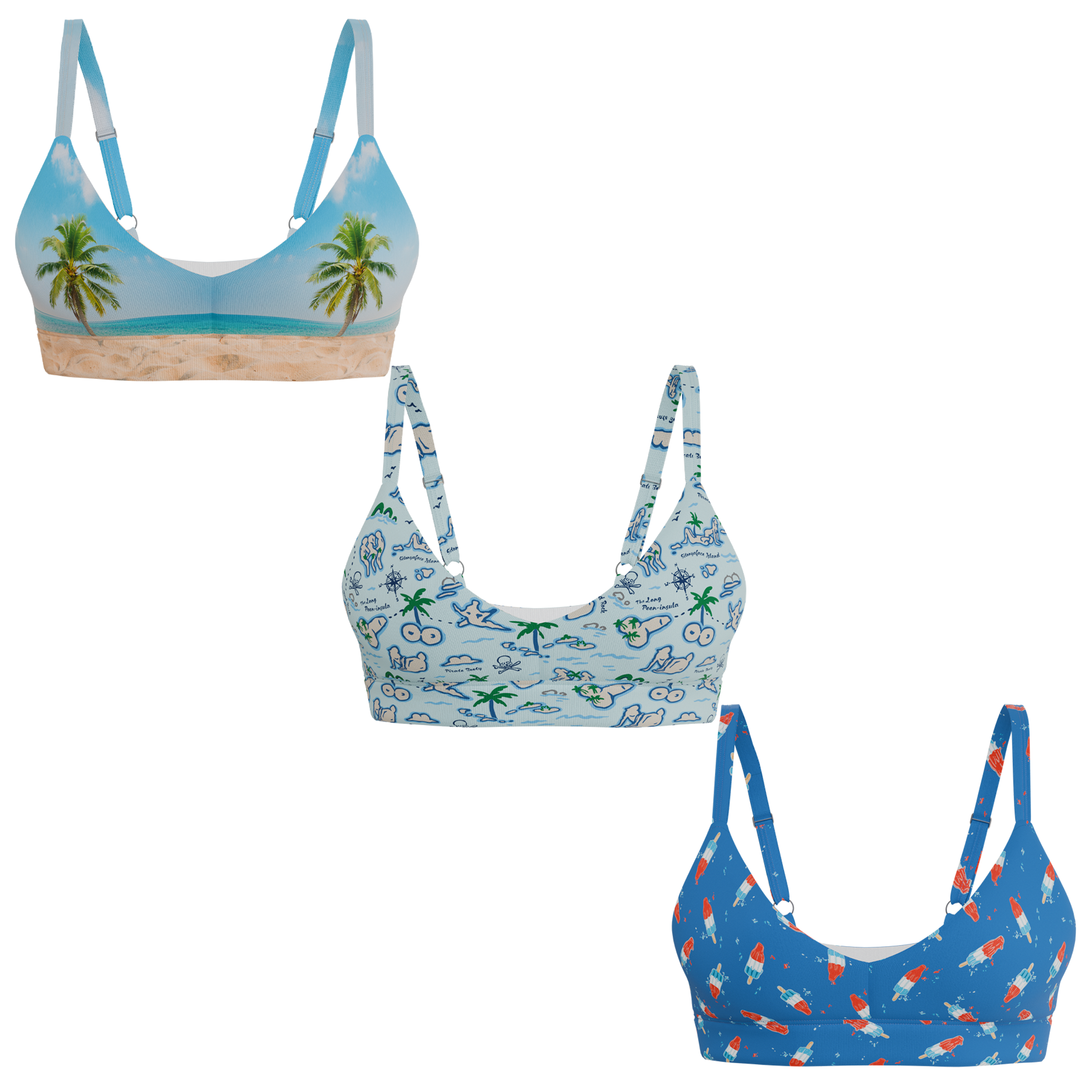 The Women Summer Essentials | Boob Hammock™ Plunge Bralette 3 Pack - Shinesty