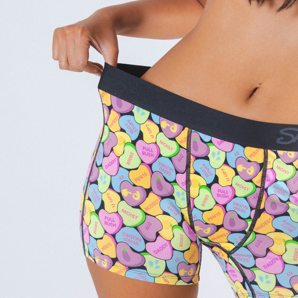 The Candy Crush | Candy Hearts Women’s Boxers - Shinesty