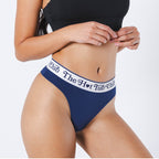 The Jet Set | Hot Tub Club Navy Thong Underwear with Waistband - Shinesty