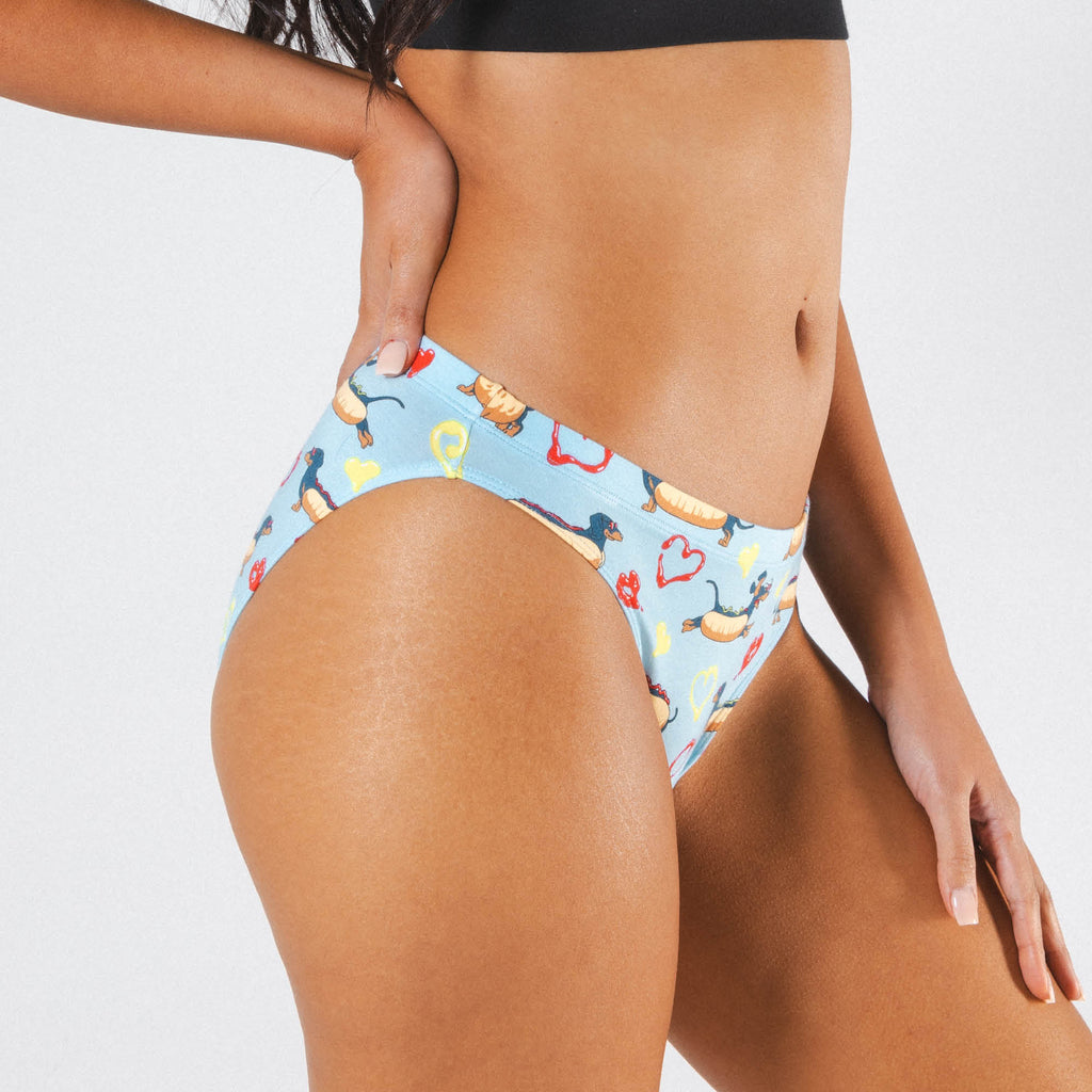 The Lovely Wiener | Wiener Dogs Modal Bikini Underwear - Shinesty