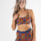The San Diego Sunrise | Tropical Foliage Boob Hammock™ Scoop Bralette - Shinesty