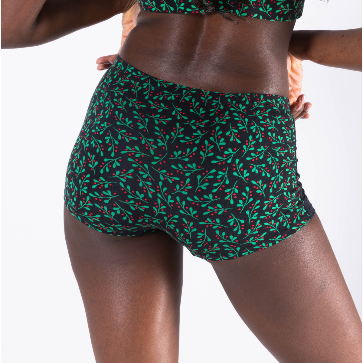 The Kiss Me There | Mistletoe Boyshort Underwear - Shinesty