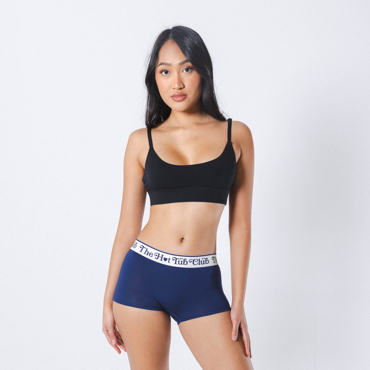 The Jet Set | Hot Tub Club Navy Boyshort Underwear with Waistband - Shinesty