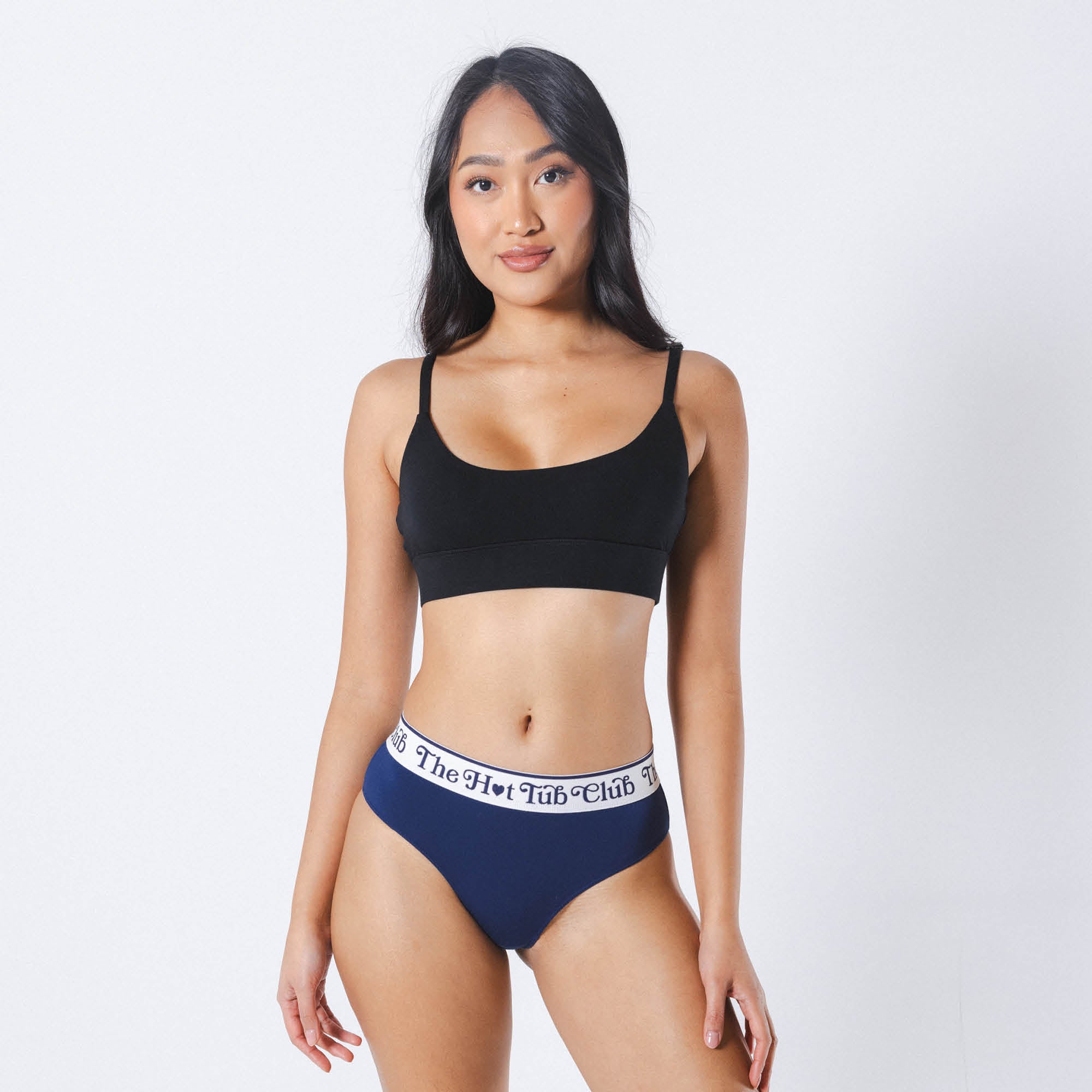 The Jet Set | Hot Tub Club Navy Cheeky Underwear with Waistband - Shinesty