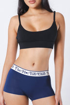 The Jet Set | Hot Tub Club Navy Boyshort Underwear with Waistband - Shinesty