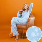 The Flurry Up | Snowflakes SleepDeep™ Women’s Long Sleeve Pajama Set - Shinesty