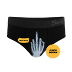 The XXX Ray | Middle Finger X Ray Ball Hammock® Pouch Underwear Briefs - Shinesty