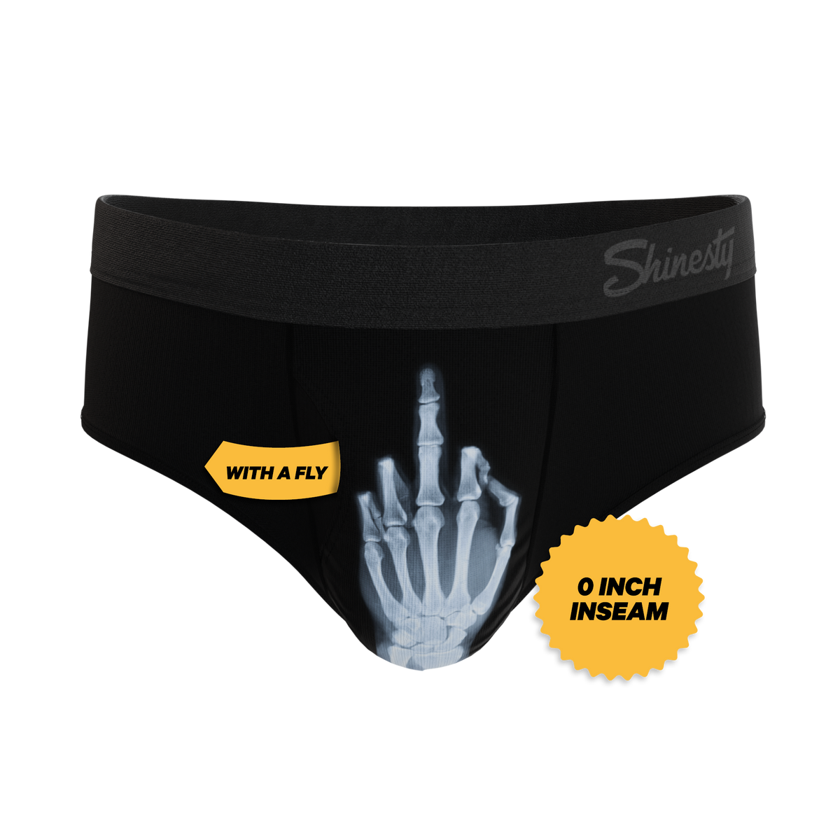 The XXX Ray | Middle Finger X Ray Ball Hammock® Pouch Underwear Briefs - Shinesty