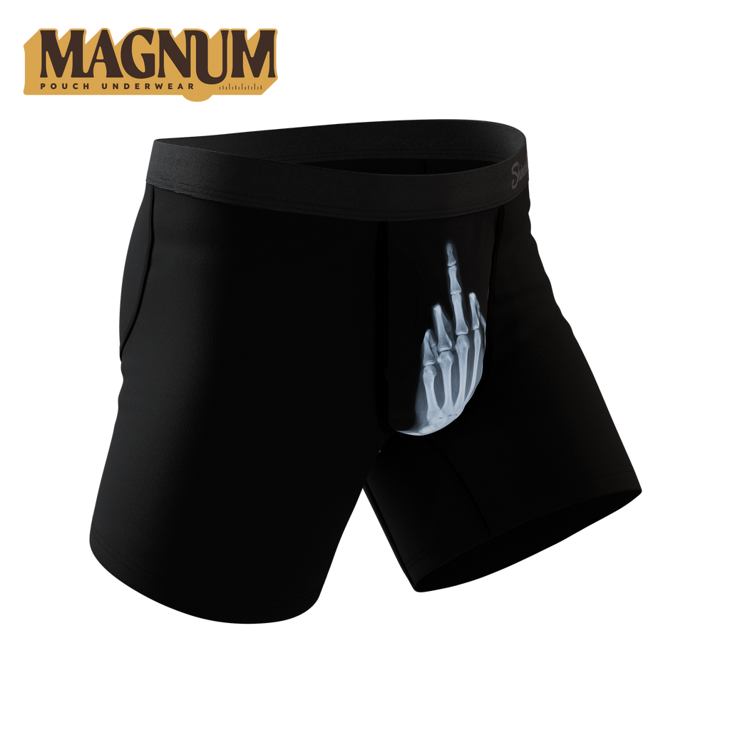 The XXX Ray | Middle Finger X Ray Ball Hammock® Magnum Big Pouch Underwear - Shinesty