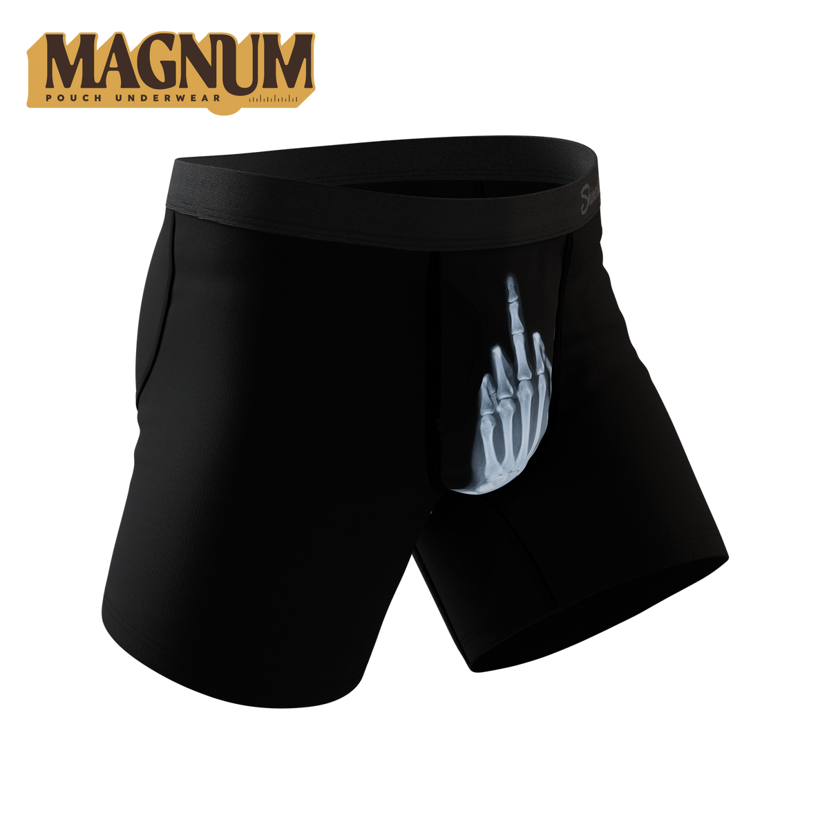 The XXX Ray | Middle Finger X Ray Ball Hammock® Magnum Big Pouch Underwear - Shinesty