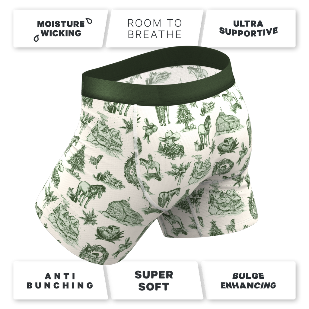 The Western Wonderland | Western Toile Ball Hammock® Pouch Underwear With Fly - Shinesty