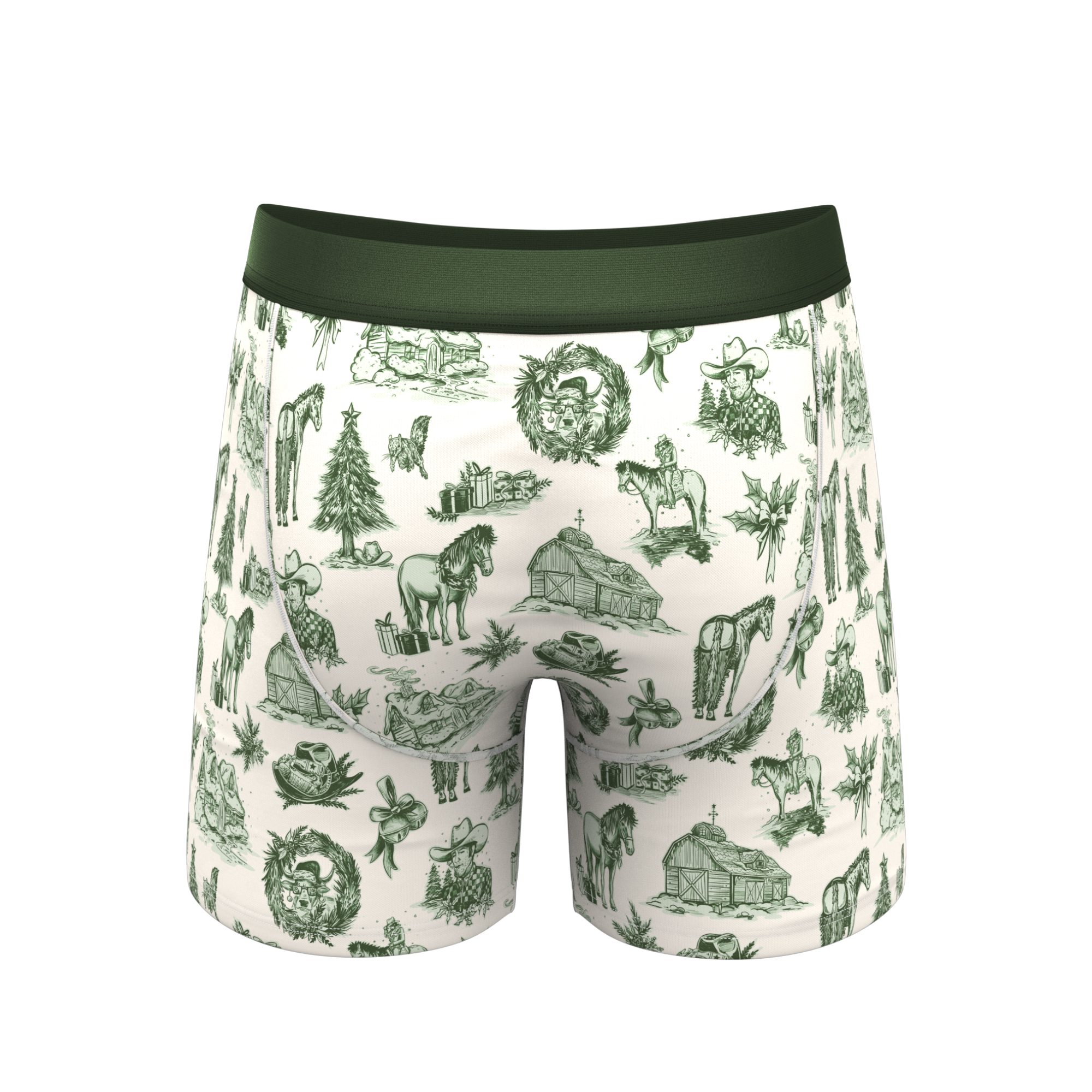 The Western Wonderland | Western Toile Ball Hammock® Pouch Underwear With Fly - Shinesty