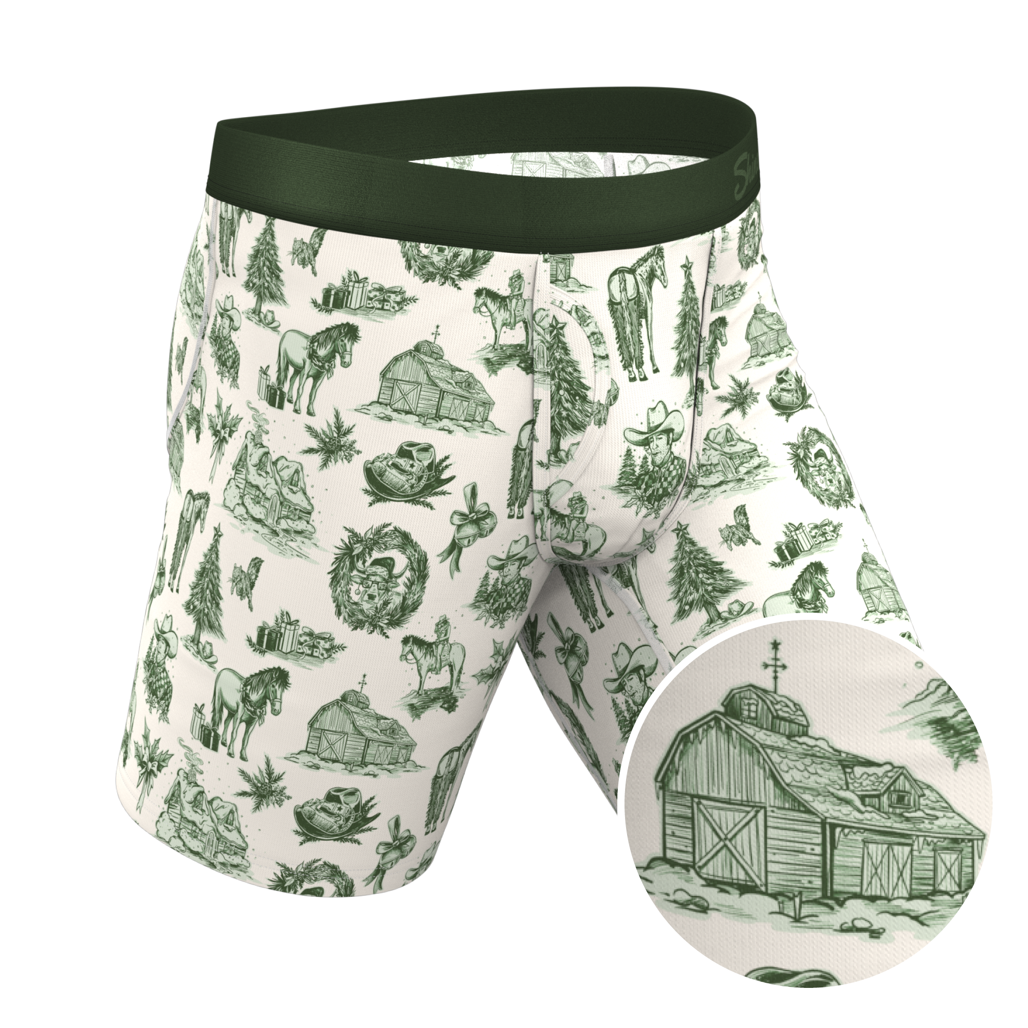 The Western Wonderland | Western Toile Ball Hammock® Boxer - Long Leg - Shinesty