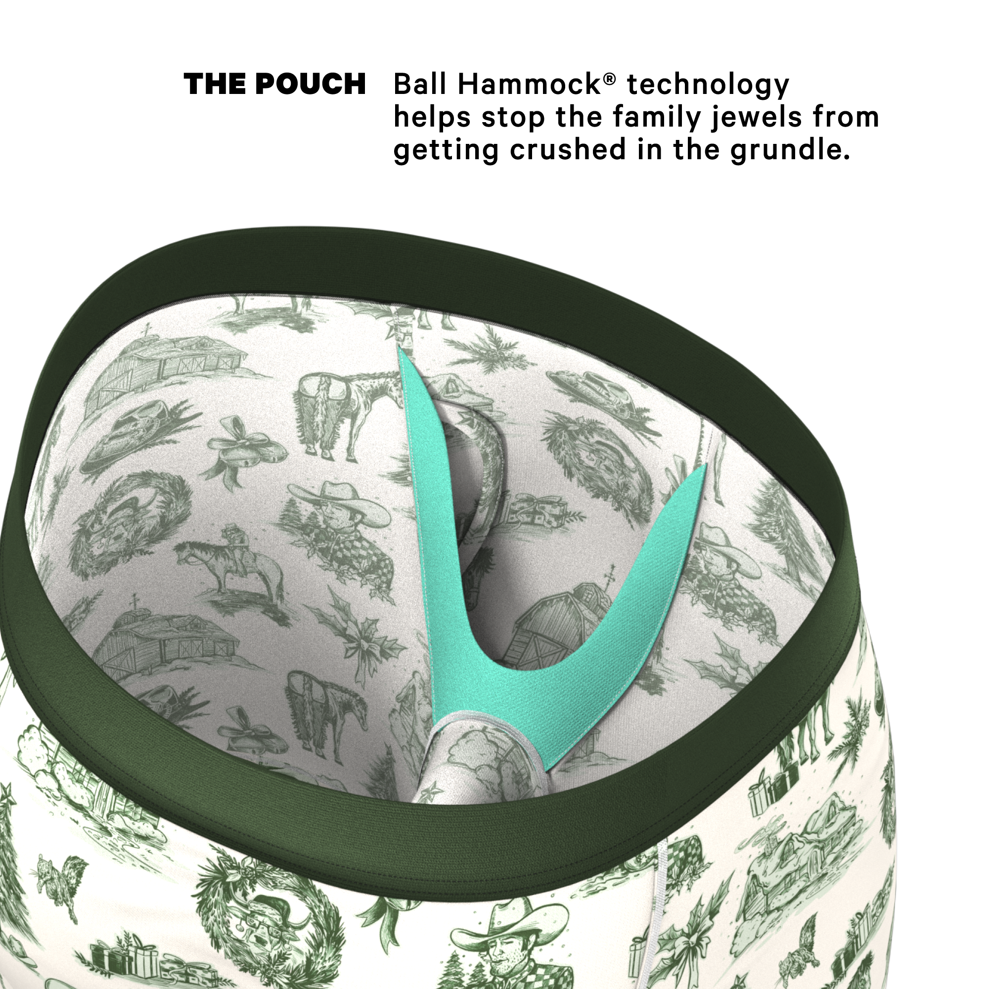 The Western Wonderland | Western Toile Ball Hammock® Boxer - Long Leg - Shinesty