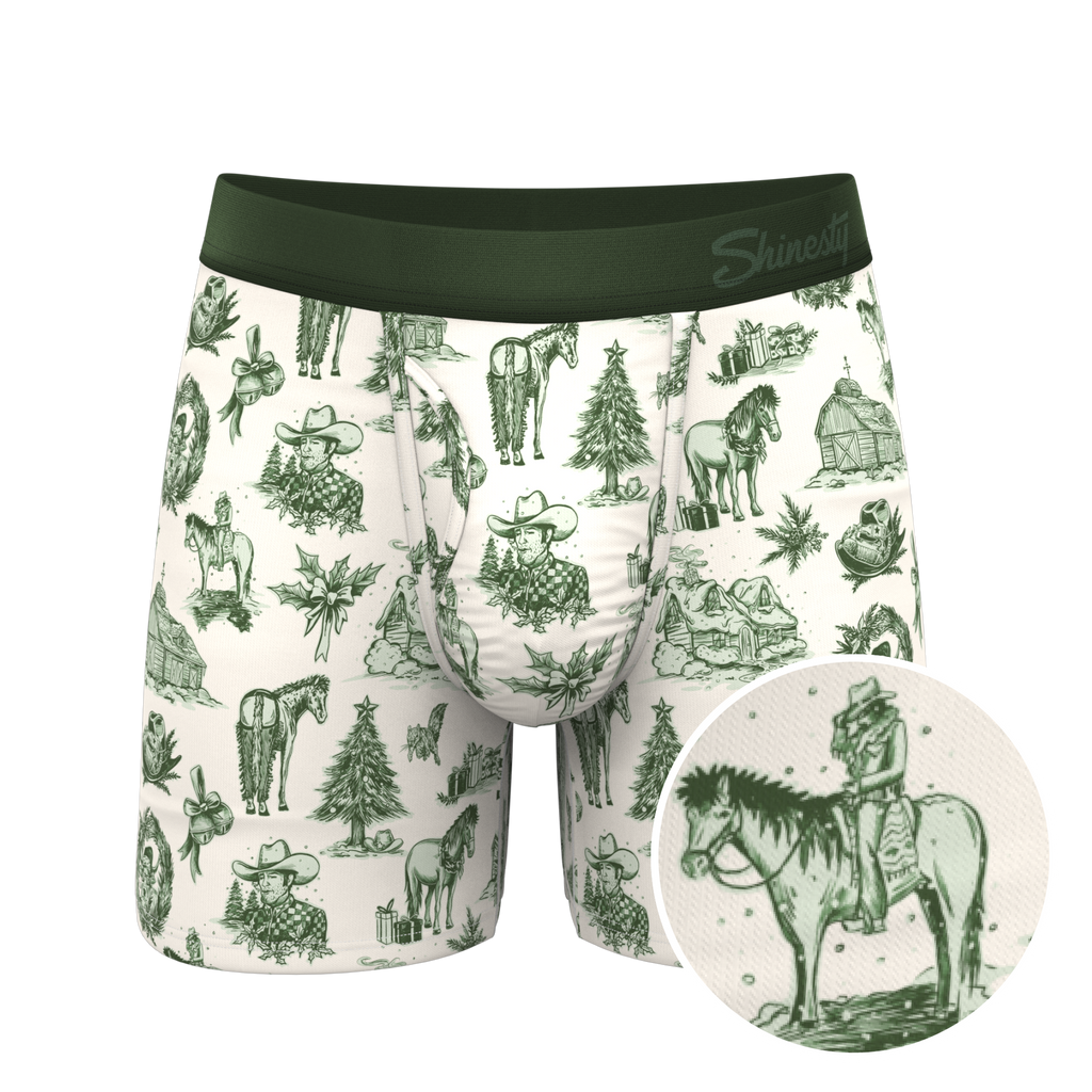 The Western Wonderland | Western Toile Ball Hammock® Pouch Underwear With Fly - Shinesty