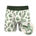 The Western Wonderland | Western Toile Ball Hammock® Pouch Underwear With Fly - Shinesty