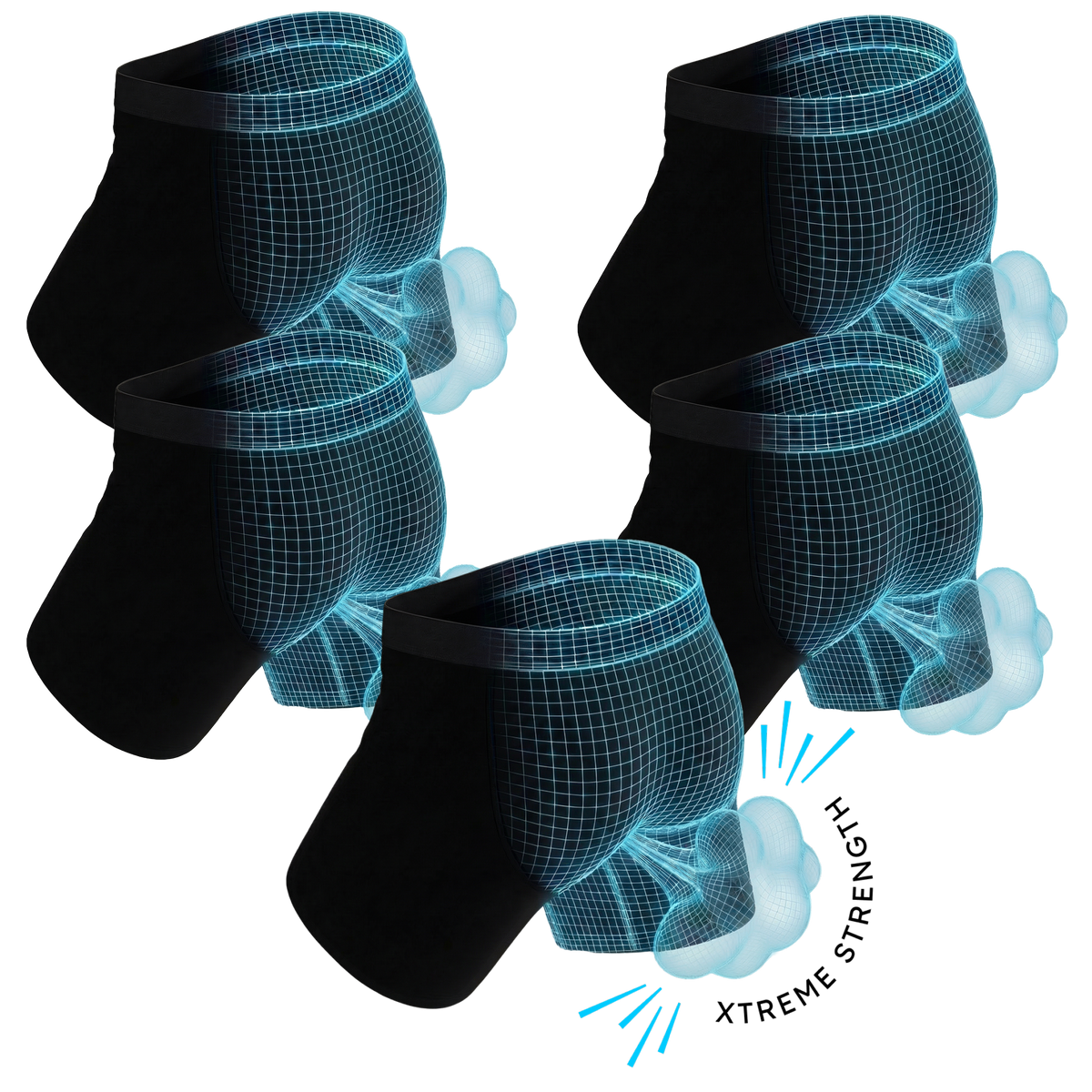 The Threat Level Midnight | XTREME Scent Blocking Ball Hammock® Boxer 5 Pack - Shinesty