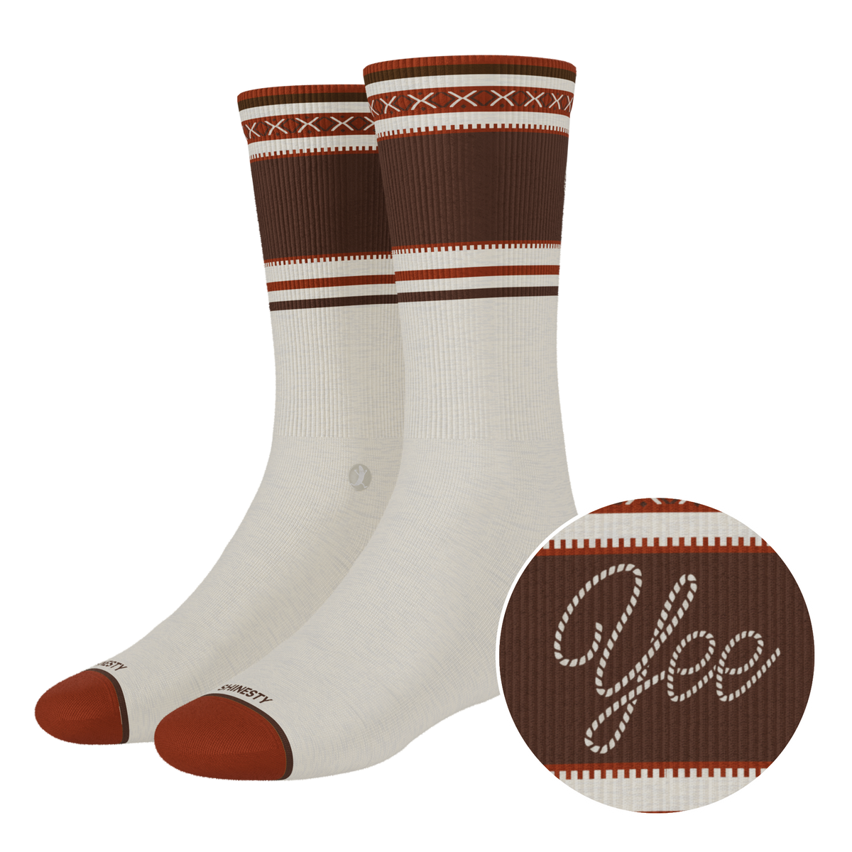 The Yee Haw | Lasso Heel Hammock™ Crew Socks - Shinesty