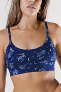 The Astrology Major | Glow in the Dark Astrological Signs Boob Hammock™ Scoop Bralette - Shinesty