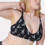 The Bare Back Bones | Glow In The Dark Skeletons Boob Hammock™ Plunge Bralette - Shinesty