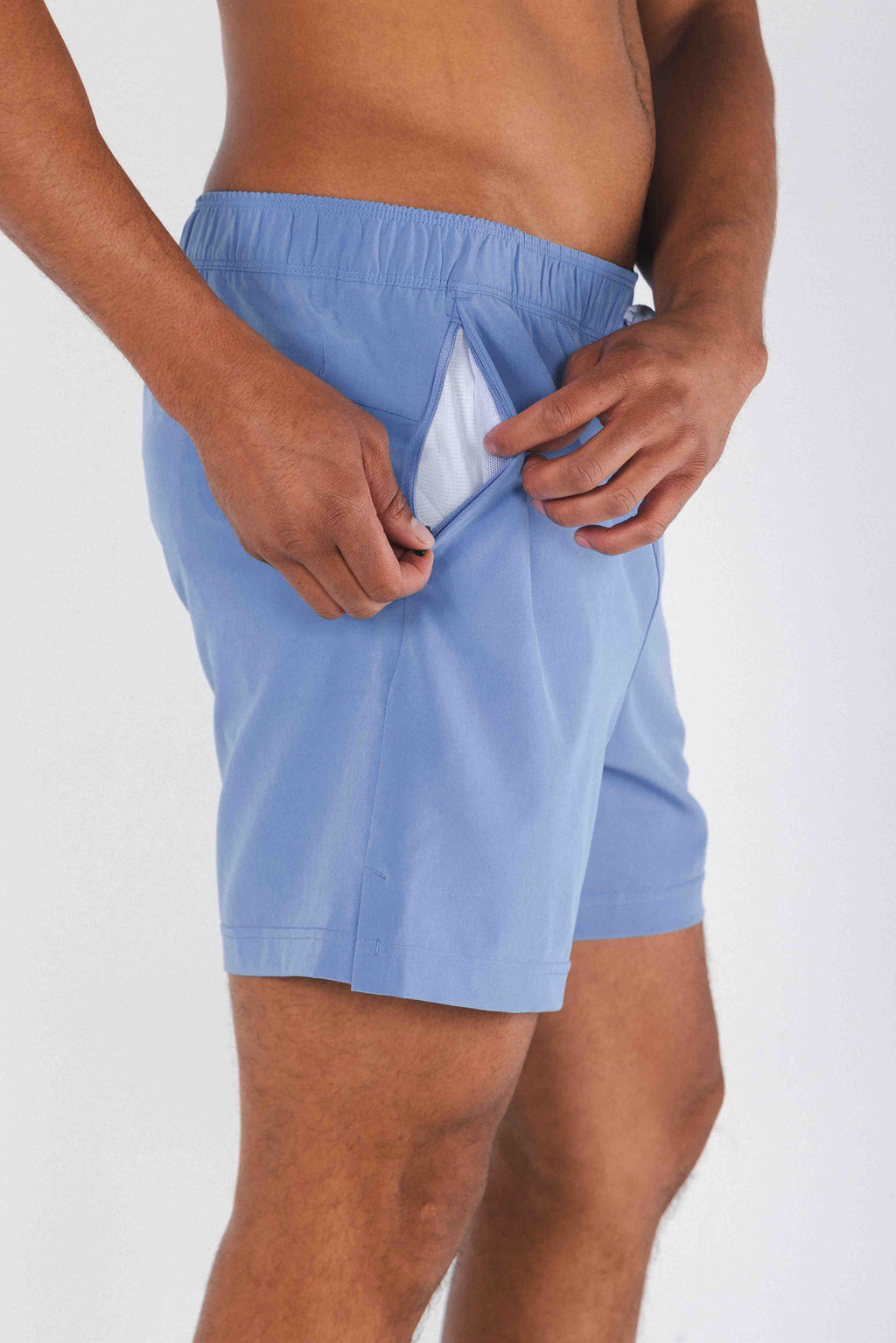 The Belly Flop | Blue and Green Ball Hammock® Pouch 5" Swim Trunks - Shinesty