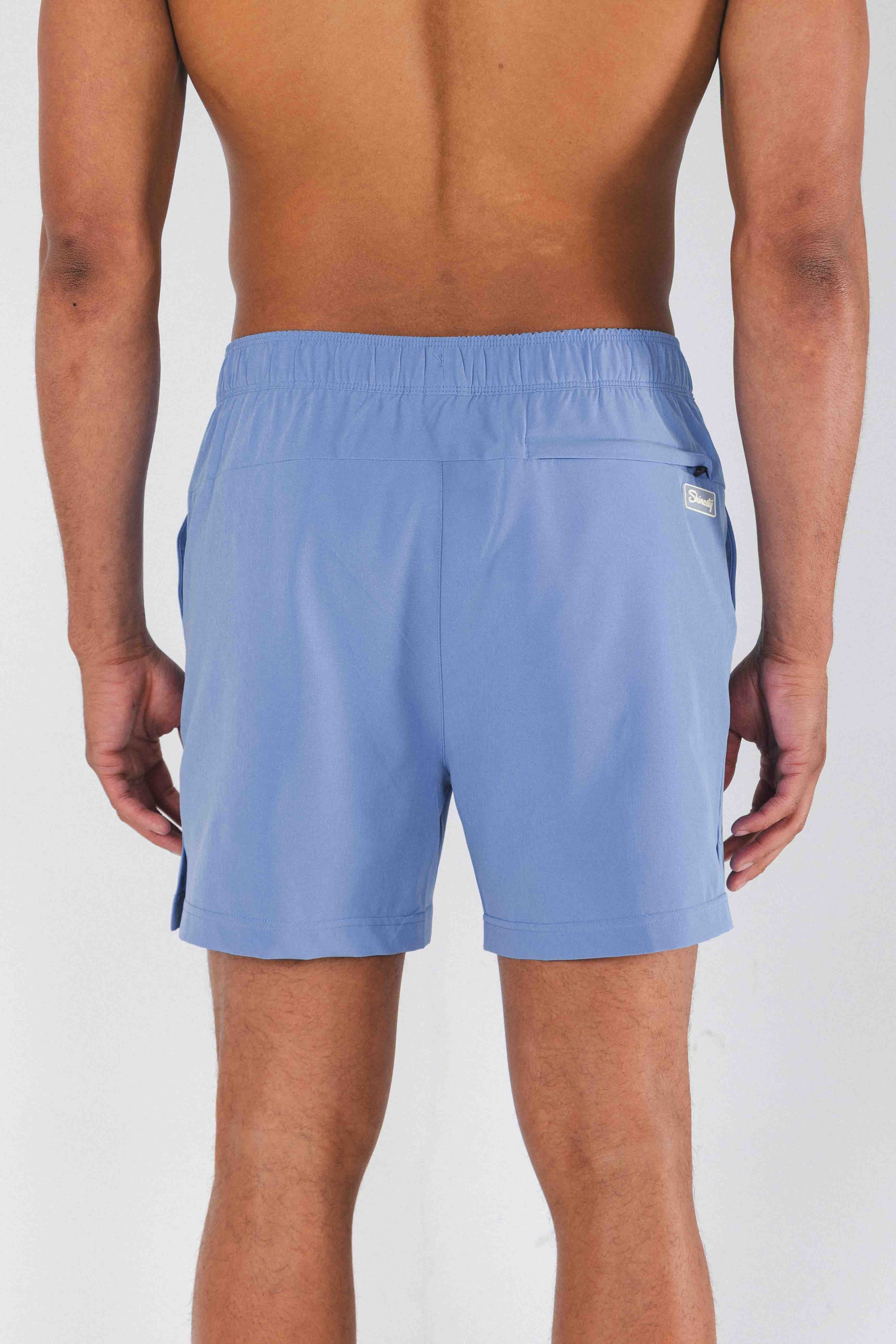 The Belly Flop | Blue and Green Ball Hammock® Pouch 5" Swim Trunks - Shinesty