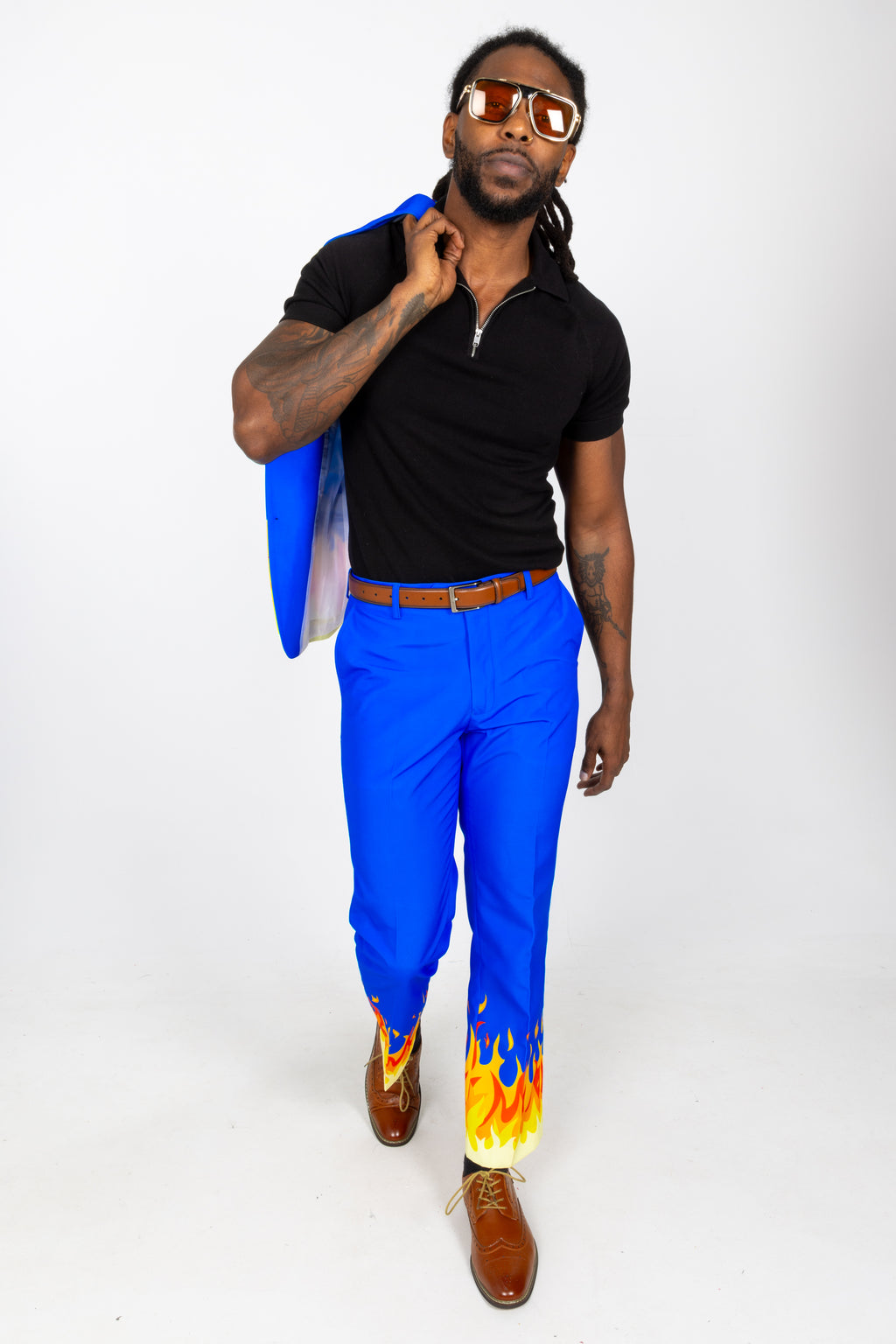 The Blaze Of Glory | Flames Suit Pants - Shinesty