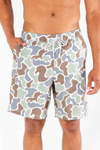 The Blender | Grey Duck Camo Ball Hammock® Pouch 8" Swim Trunks - Shinesty