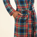 The Cappuccino | Holiday Tartan Plaid Long Modal Robe - Shinesty