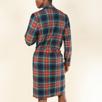 The Cappuccino | Holiday Tartan Plaid Long Modal Robe - Shinesty