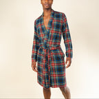 The Cappuccino | Holiday Tartan Plaid Long Modal Robe - Shinesty