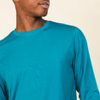The Caspian Sea | Teal Blue SleepDeep™ Men’s Long Sleeve Pajama Shirt - Shinesty