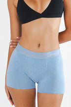The Chambray All Day | Blue Chambray Women’s Boxers - Shinesty