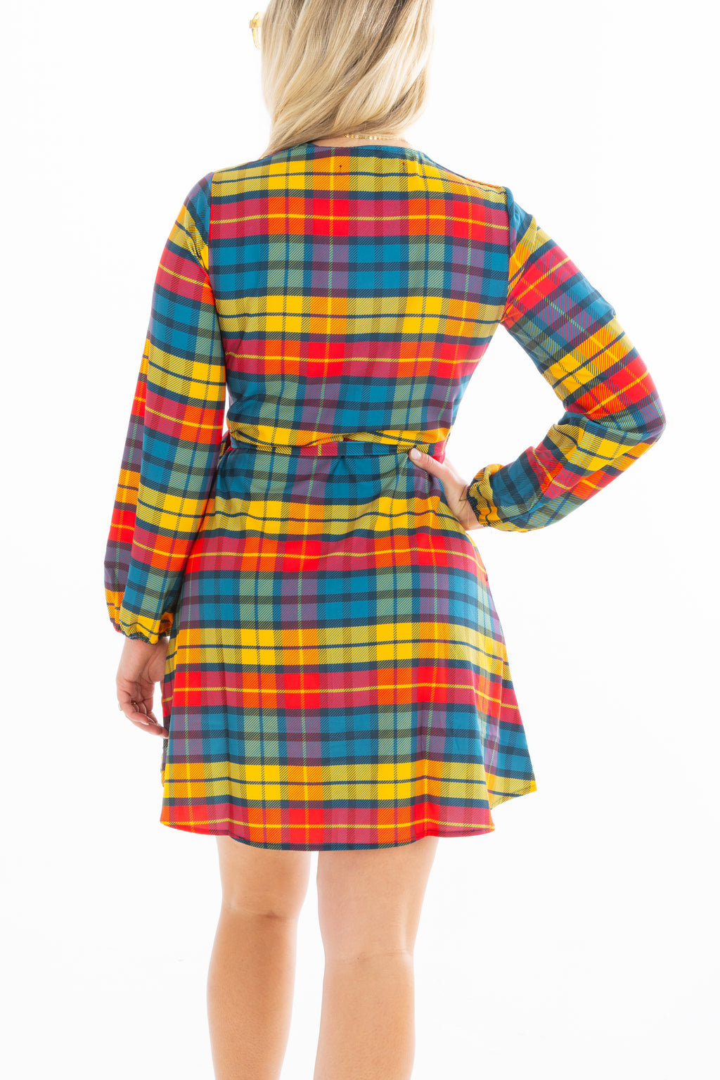 The Apple Cider | Fall Plaid Wrap Dress - Shinesty