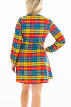 The Apple Cider | Fall Plaid Wrap Dress - Shinesty
