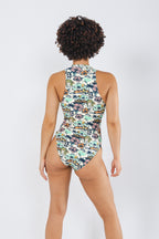 The Come Monday | Shinesty x Margaritaville® Zip Up One Piece Swimsuit - Shinesty