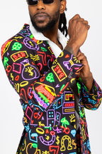 The Crown Casino | Neon Vegas Lights Suit - Shinesty