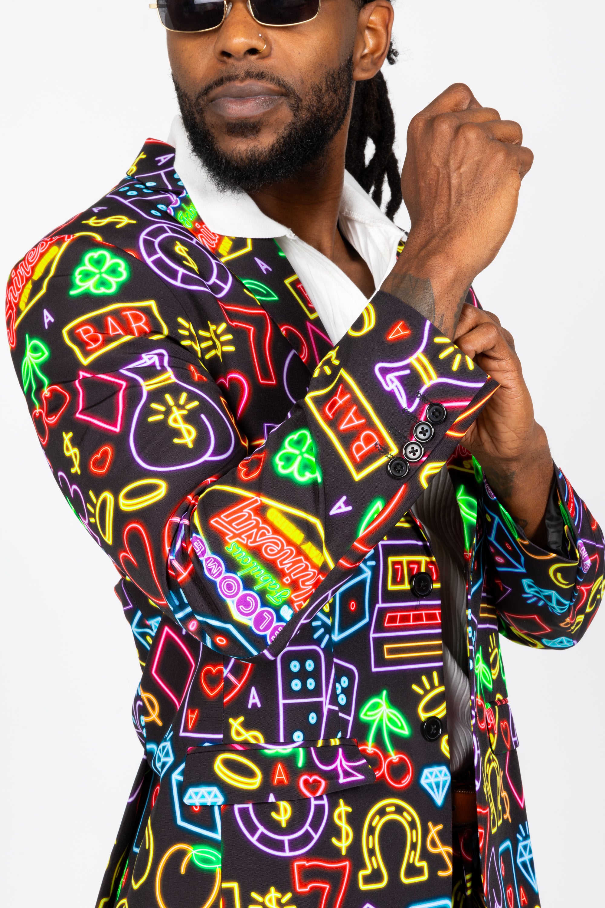 The Crown Casino | Neon Vegas Lights Suit - Shinesty
