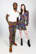 The Crown Casino | Neon Vegas Lights Wrap Dress - Shinesty
