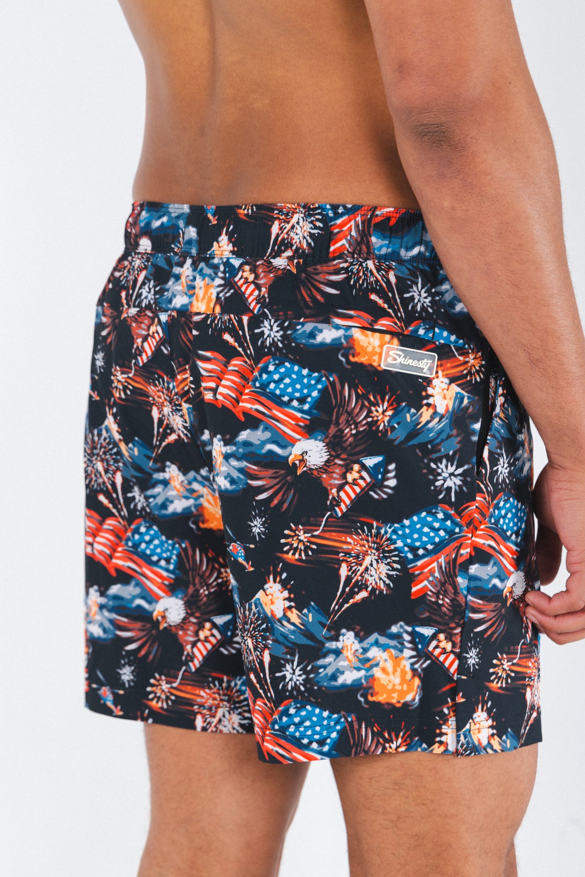 The Declaration | Americana Eagles Ball Hammock® Pouch 5" Swim Trunks - Shinesty
