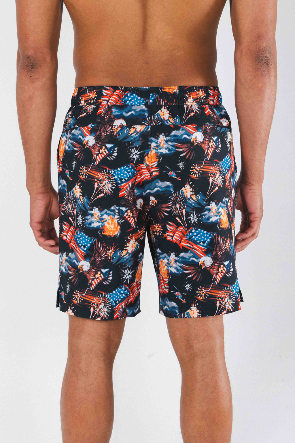 The Declaration | Americana Eagles Ball Hammock® Pouch 8" Swim Trunks - Shinesty