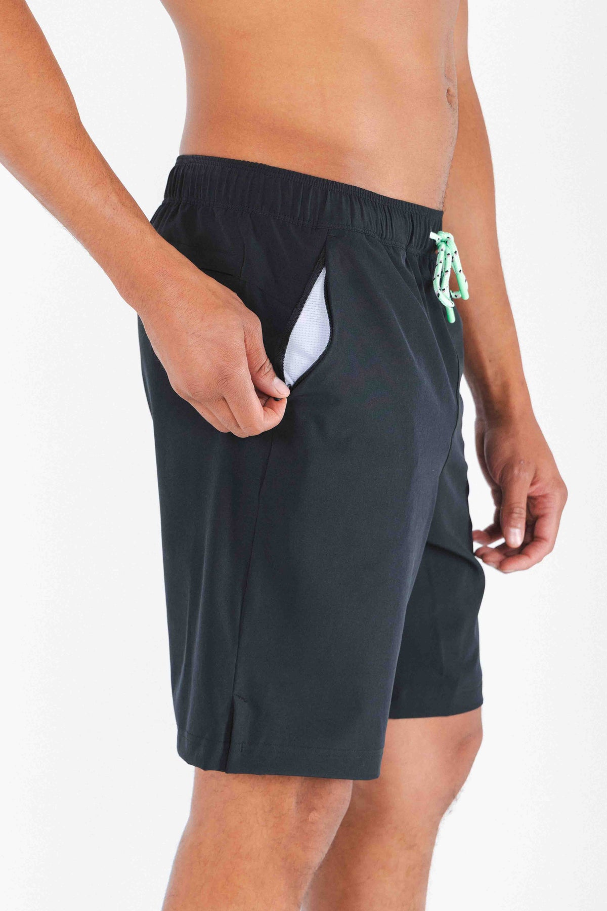 The Funky Fresh | Black and Neon Tribal Ball Hammock® Pouch 8" Swim Trunks - Shinesty