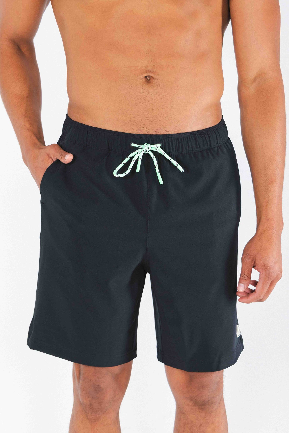 The Funky Fresh | Black and Neon Tribal Ball Hammock® Pouch 8" Swim Trunks - Shinesty